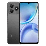 “ZTE Blade A36 black color smartphone – front and back view”