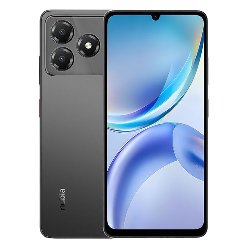 ZTE Blade A36 — Black “ZTE Blade A36 black color smartphone – front and back view”