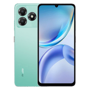 “ZTE Blade A36 green color smartphone – front and back view”
