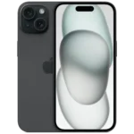 front and back view of Apple iPhone 15 Black colour.