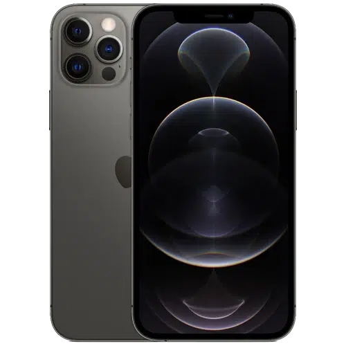 Apple iPhone 12 Pro Max Graphite Colour front and back view of Apple iPhone 12 Pro Max Graphite Colour