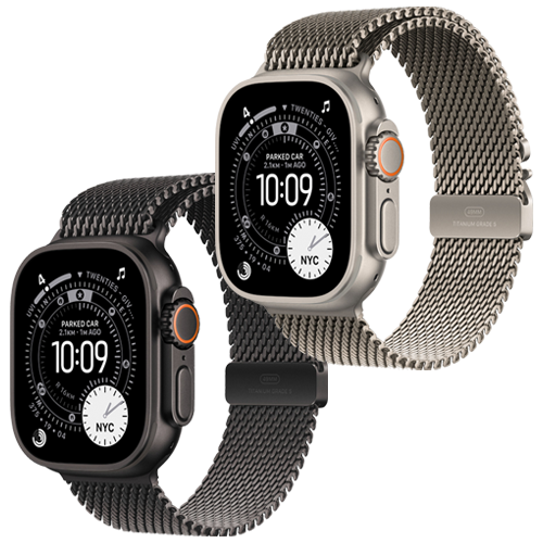 Apple Watch Ultra 3 GPS + Cellular 49mm Natural Titanium Case with Titanium Milanese Loop Buy Apple Watch Ultra 3 GPS + Cellular 49mm Natural Titanium Case with Titanium Milanese Loop at M&E Store in Kuwait