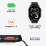 Apple Watch Ultra 3 GPS + Cellular 49mm - Titanium Case with Alpine Loop - Image 8