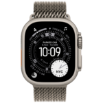 Apple Watch Ultra 3 GPS + Cellular 49mm Natural Titanium Case with Titanium Milanese Loop - Image 3