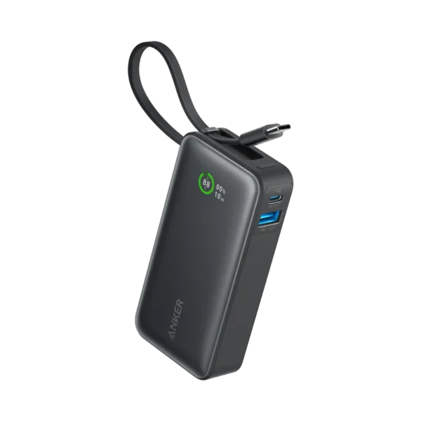 Buy Anker Nano Power Bank (30W, Built-In USB-C Cable) at M&E Store in Kuwait