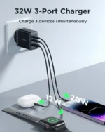 Joyroom JR-TCF10 32W 2C1A Fast Charger - Black - Image 2