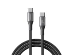 Buy Joyroom S-A28 Flash Series 60W Fast Charging Data Cable (Type-C to Type-C) 2m- Black at M&E Store in Kuwait