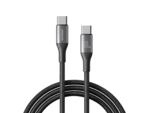 Buy Joyroom S-A28 Flash Series 60W Fast Charging Data Cable (Type-C to Type-C) 2m- Black at M&E Store in Kuwait