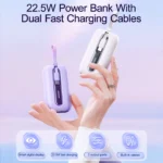 JOYROOM JR-L012 22.5W Plus Power Bank 20000mAh with Dual Cables - Image 6