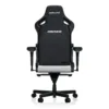 Rear view of AndaSeat Kaiser 4 XL Grey Fabric gaming chair with black back panel and base