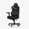 Angled front view of AndaSeat Kaiser 4 XL Carbon Black fabric gaming chair