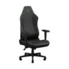 Angled view of Razer Iskur V2 X NewGen black gaming chair with green trim