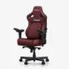Angled view of AndaSeat Kaiser 4 XL Maroon gaming chair with adjustable armrests