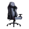 Angled view of Cooler Master Caliber R3 Black gaming chair with grey panels