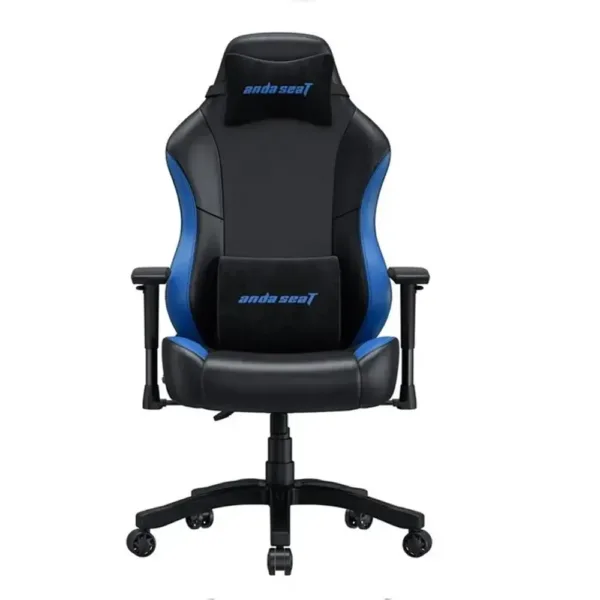 Front view of AndaSeat Luna Large gaming chair in Black and Blue