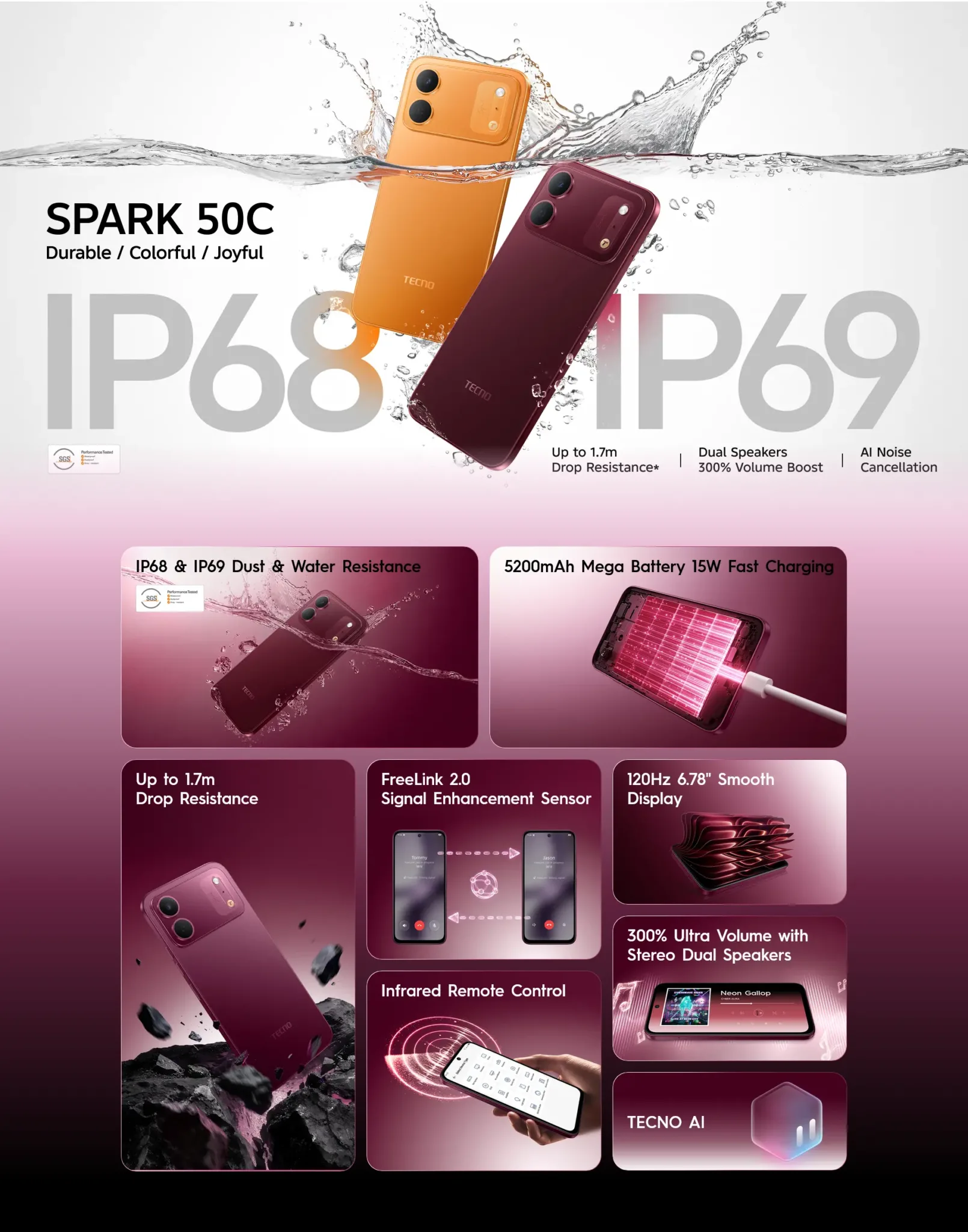 TECNO SPARK 50C 4GB/128GB — product feature image 1
