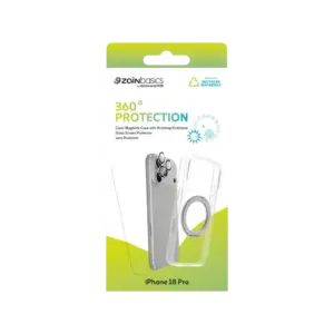 Zain Basics 360° Protection Bundle for iPhone 18 Pro – Clear