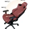 AndaSeat Kaiser Frontier XL Maroon gaming chair reclined, with supplier angle diagram