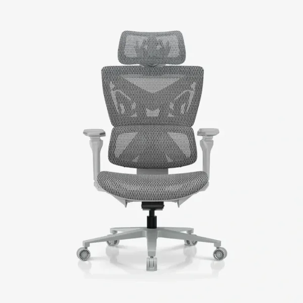 Front view of AndaSeat X-Air Pro mesh gaming chair in Ash Grey
