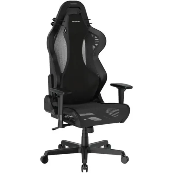 Angled front view of DXRacer AIR Series mesh gaming chair in Black