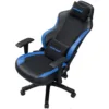 Reclined angled view of AndaSeat Luna Large gaming chair in Black and Blue