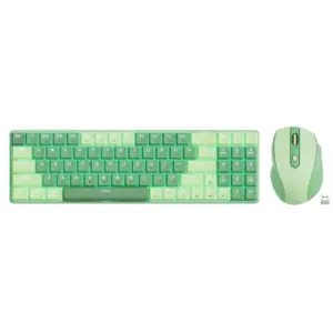 Redragon BS8772 Wireless Mechanical Keyboard & Mouse Combo – Herb Green, English