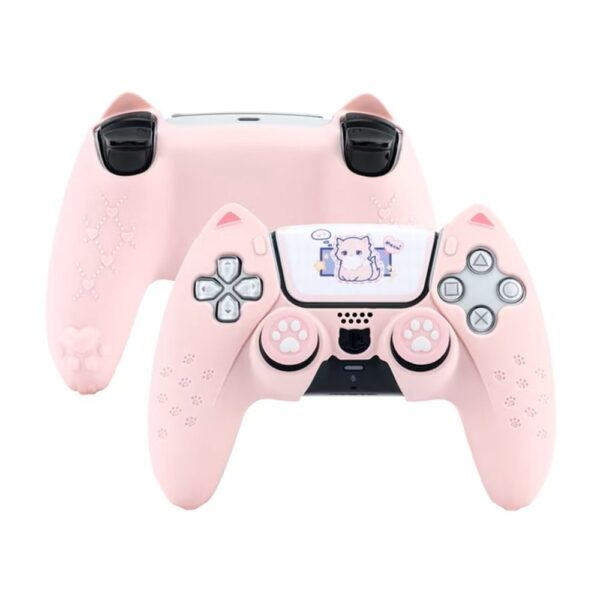 GeekShare Silicone Protective Case For PS5 DualSense Controller - Cat Paw Pink product image