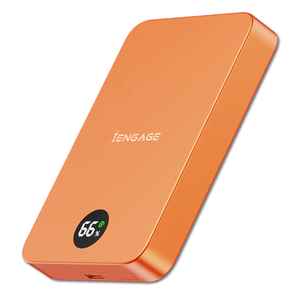 iEngage 10000mAh Powerbank Semi Solid Battery 20W Wireless Charging