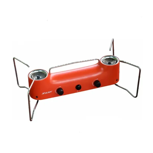 Porodo Foldable Dual-Burner Gas Stove – Orange product image