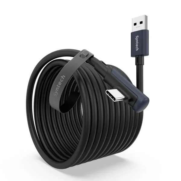 Syntech USB A To USB Cable 20ft/6m Compatible With Quest 2/3 - Black product image