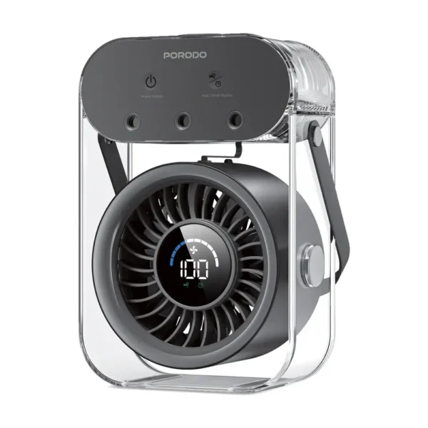 Porodo Lifestyle Chillo Aqua Portable Mist Fan with 500mL Large Water Tank - Black product image
