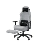 Andaseat Luna Pro Series Gaming Chair With Footrest - Grey Fabric - Image 3