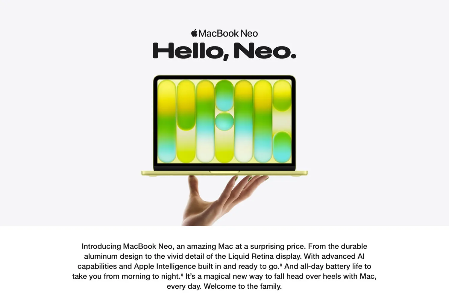 Apple MacBook Neo - specifications
