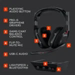 Astro A50 Lightspeed Wireless Headset + Base Station - Black For Xbox / PS5 / Nintendo / PC / Mobile - Image 3