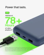 Belkin 20000 mAh BoostCharge Power Bank 20K | USB-A to USB-C cable - Image 3