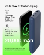 Belkin 20000 mAh BoostCharge Power Bank 20K | USB-A to USB-C cable - Image 4