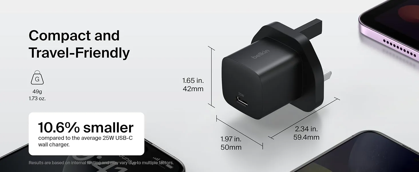 بلكين بوست تشارج شاحن حائط USB-C ‏PD 3.0 PPS بقوة 25 واط
