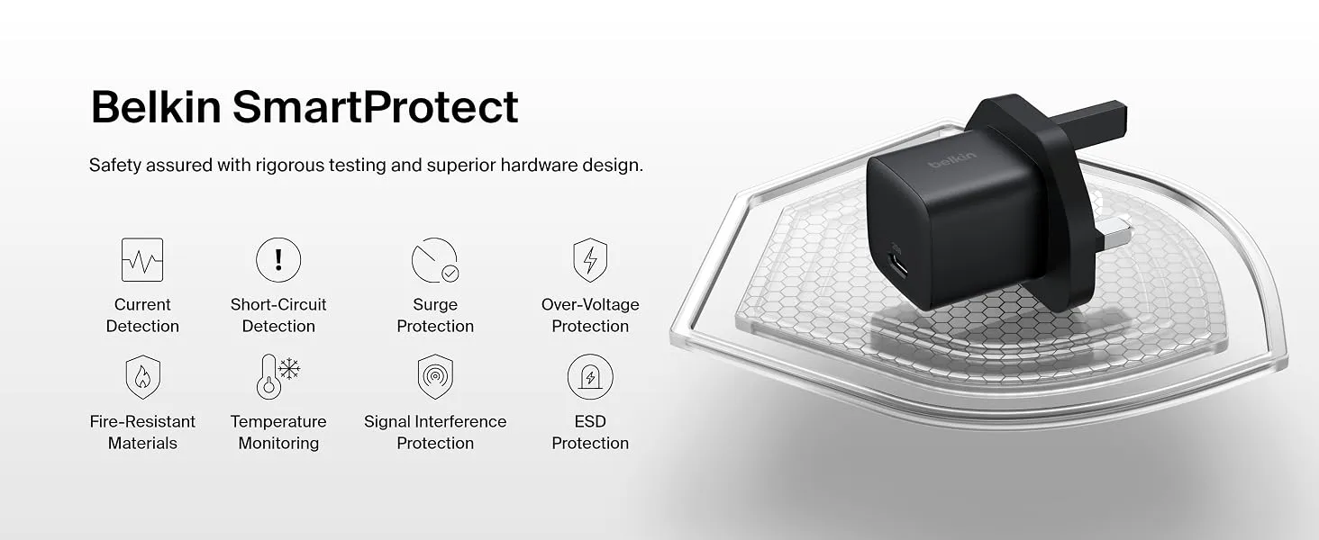 بلكين بوست تشارج شاحن حائط USB-C ‏PD 3.0 PPS بقوة 25 واط