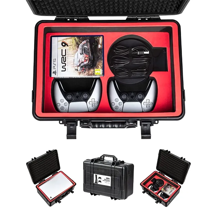 Devaso Hard Shell Travel Waterproof Case for Playstation 5 Console, Controllers, Games and Accessories - Black | M&E Store Buy Devaso Hard Shell Travel Waterproof Case for Playstation 5 Console, Controllers, Games and Accessories - Black Online in Kuwait | Quick Delivery | M&E Store