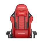 DXRaxer Prince Series Steel Frame Premium Foam Lumbar Pillow L-PVC Leather Gaming Chair - Red / Black - Image 3