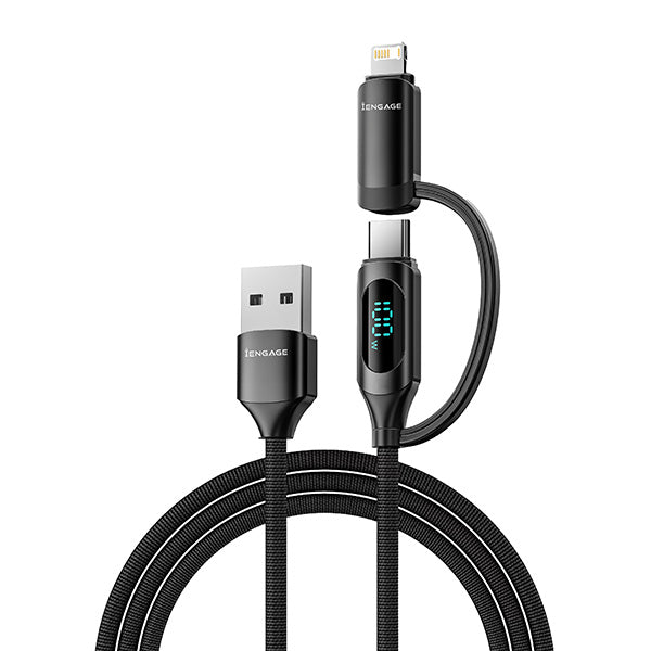 iEngage Digital Display Cable USB A -C with Lightning Adapter 1M(65W)