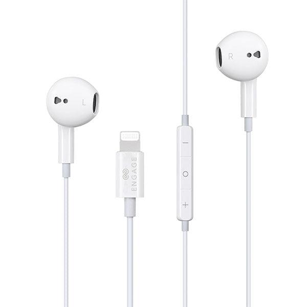 Engage MFi Apple Lightning Wired Earphone White