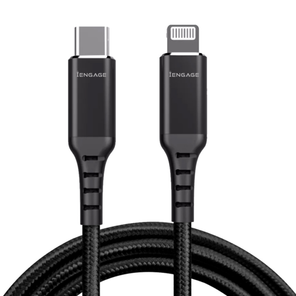 iEngage USB-C To Lightning Cable (1Meter)(Black)