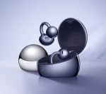 HUAWEI FreeClip 2 Special Edition Deepsea Blue and Space Silver color options with open charging cases