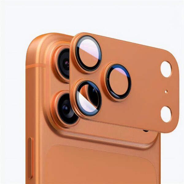 iEngage iPhone 17 Pro Titanium Alloy Frame Camera Lens (Orange)