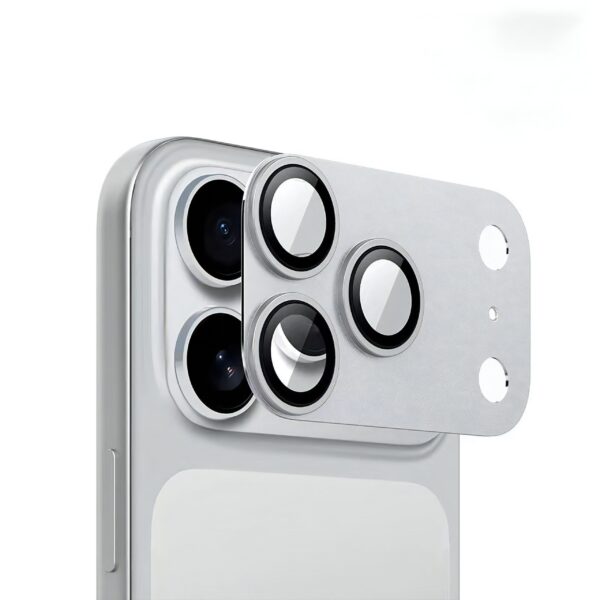 iEngage iPhone 17 Pro Titanium Alloy Frame Camera Lens (Silver)
