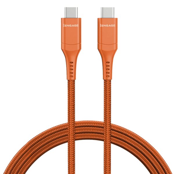 iEngage Fast Charging 240W USB-C To USB-C Cable (Orange)