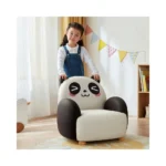 Linsy Kids Mini Sofa Chair - Black & White - Image 4