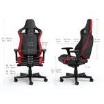 Noblechairs EPIC Compact Gaming Chair - Black / Carbon / Red - Image 5