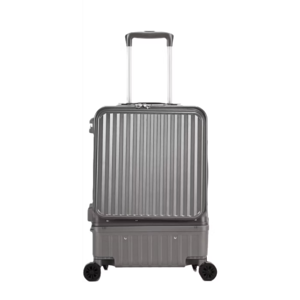 LEVELO Carry-On 20" Travel Luggage, Boarding Double Compartment - Grey product image